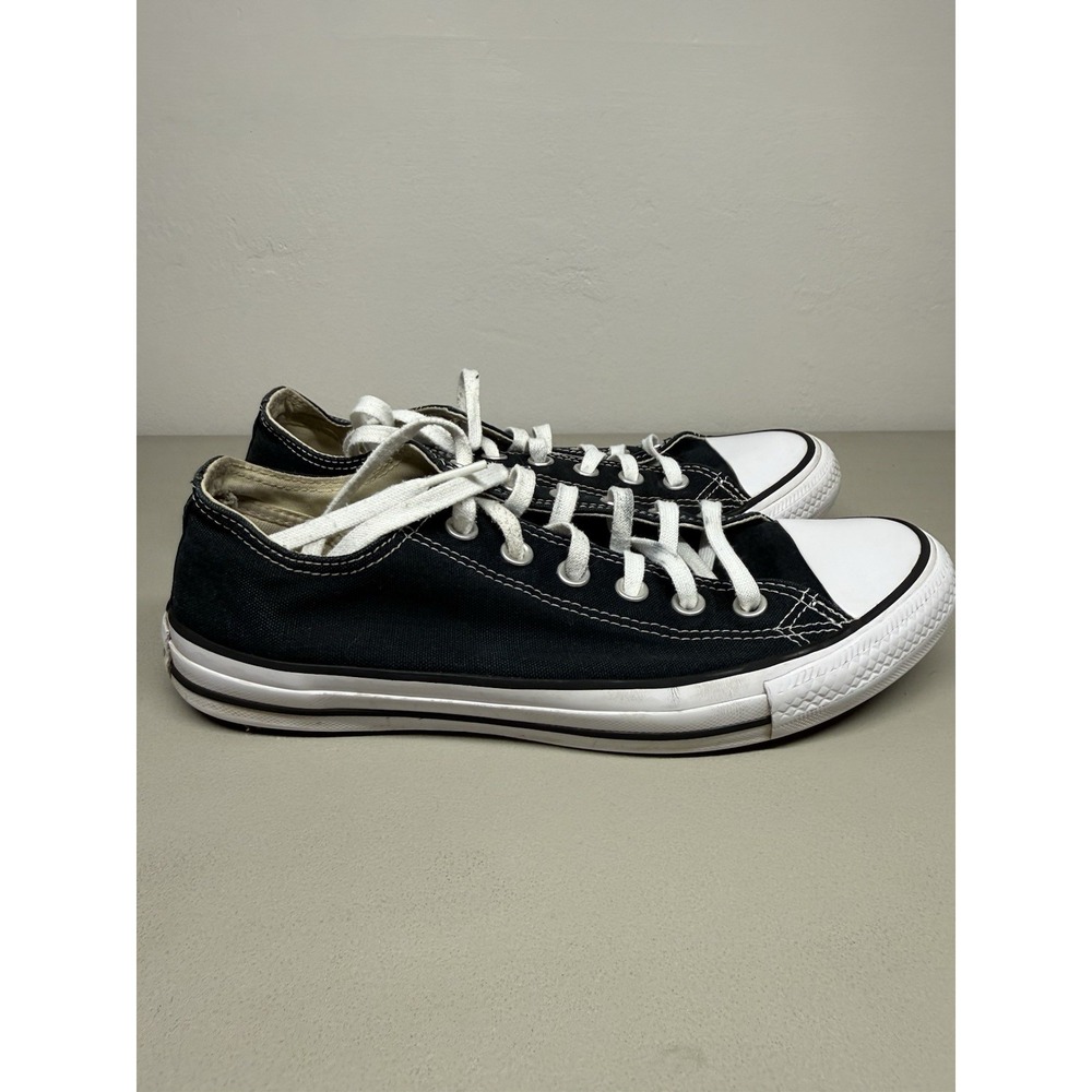 Converse Chuck Taylor All Star Low Top Black Canvas Sneakers Mens 7 Womens 9